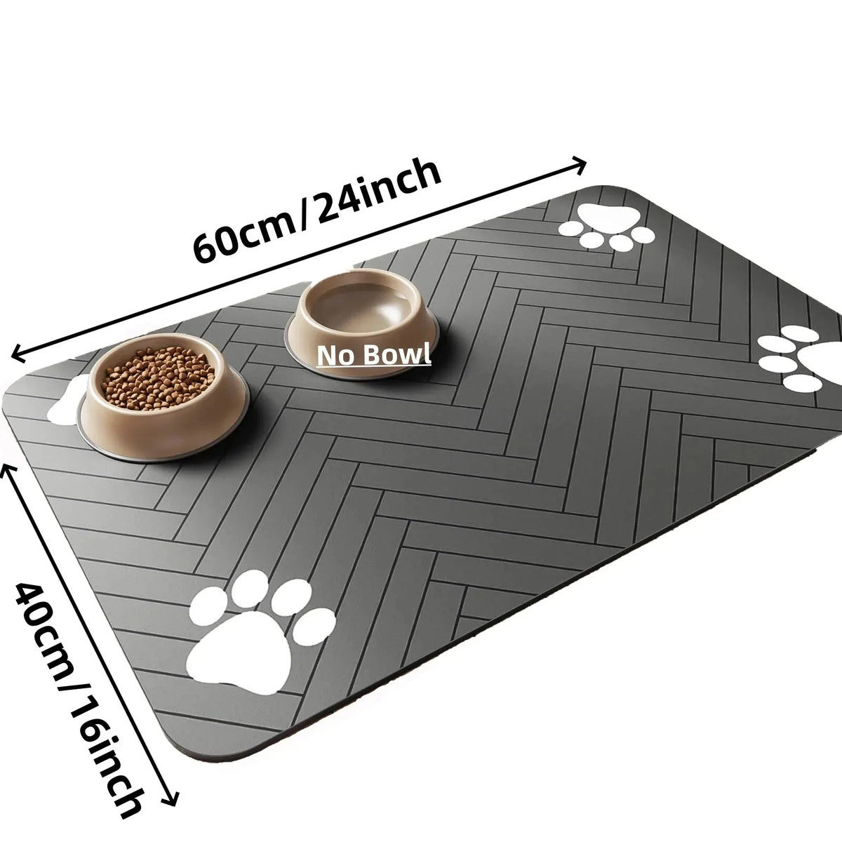 Absorbent Pet Feeding Mat with Non-Slip Rubber Backing - Zenflow Active