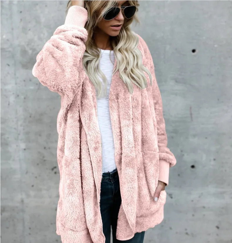 Women's Hooded Double-Fleece Cardigan Jacket Zenflow Active