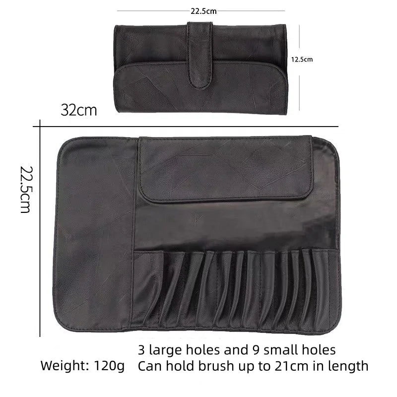 Premium PU Makeup Brush Travel Case — Holds Up to 12 Brushes - Zenflow Active