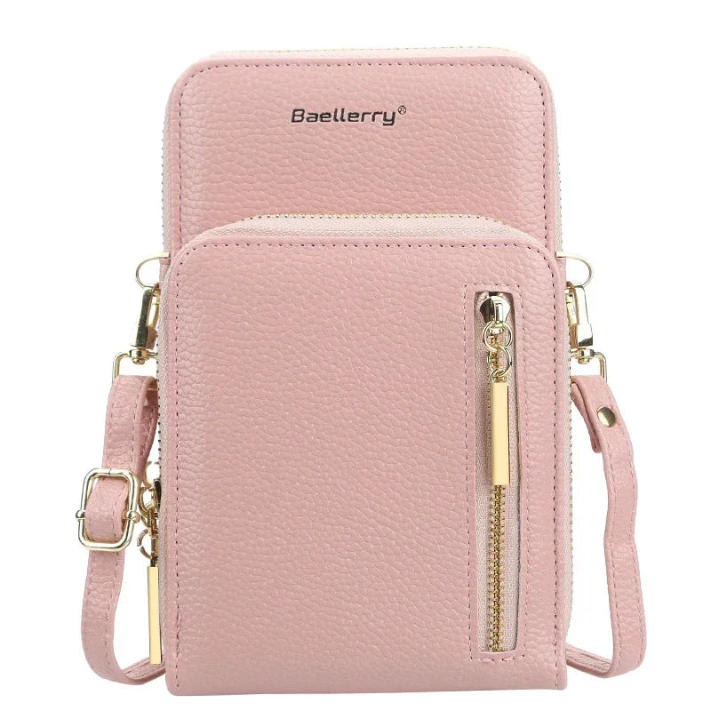 New Women's Handbags PU Leather Zipper Shoulder Bags Large Capacity Messenger Bags Casual Crossbody Bags for Women Phone Purse - Zenflow Active