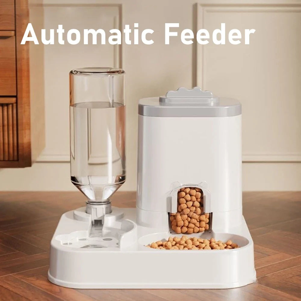 Large Capacity Automatic Pet Feeder & Water Dispenser for Cats and Dogs - Zenflow Active
