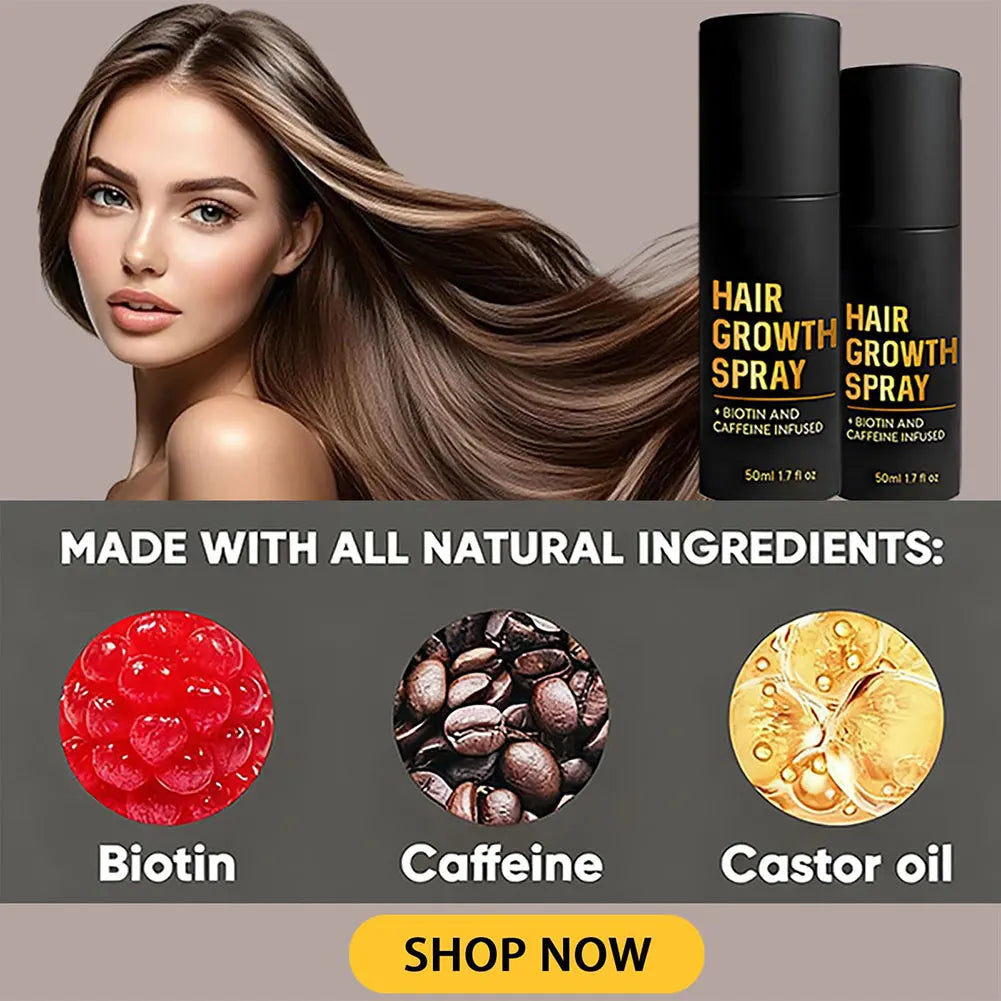 50ml Hair Growth Spray Thicker. Fuller. Stronger. Naturally. - Zenflow Active