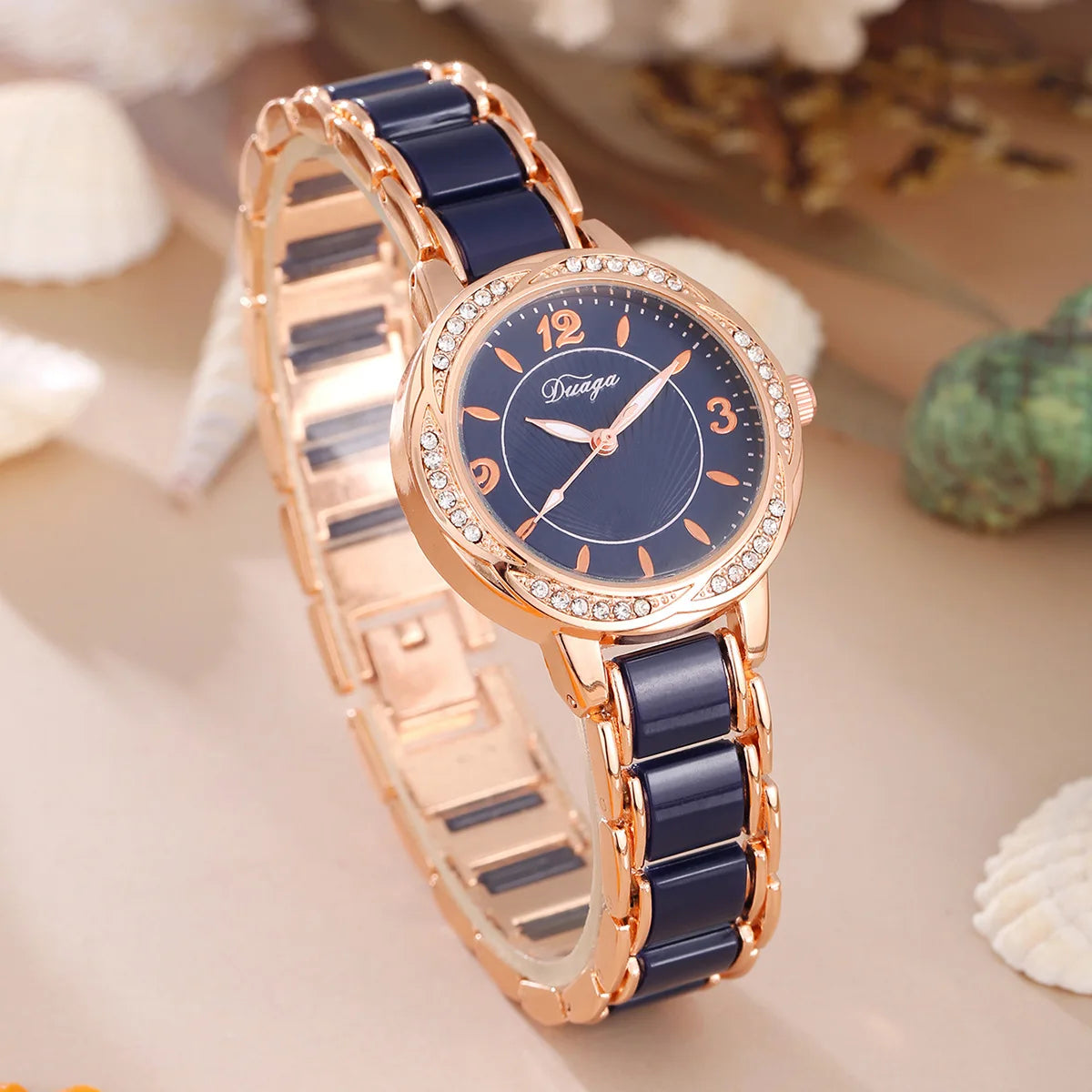 Women's Bracelet Quartz Watch — Roman Numeral Dial, Stainless Steel, Elegant Fashion Style - Zenflow Active