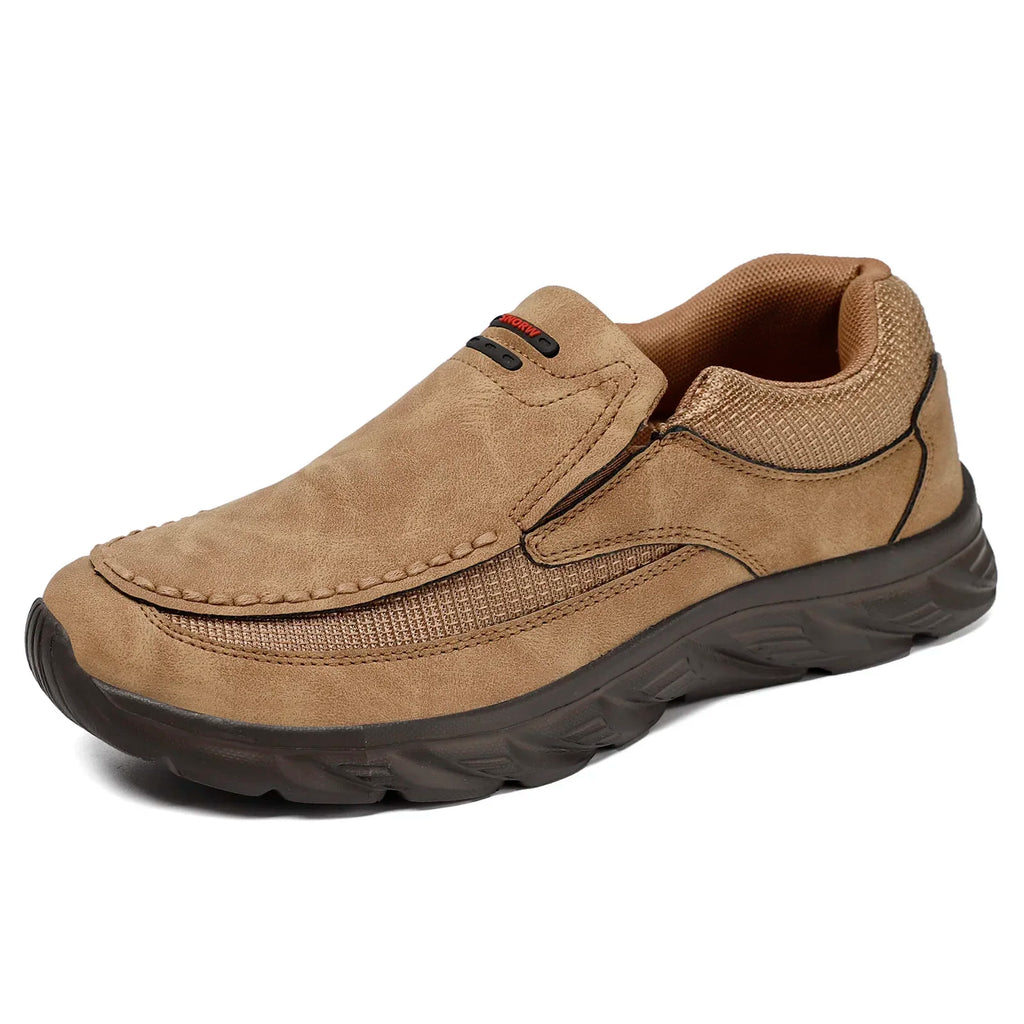 Men's Handmade Retro Loafers | Breathable Slip-On Walking Shoes - Zenflow Active