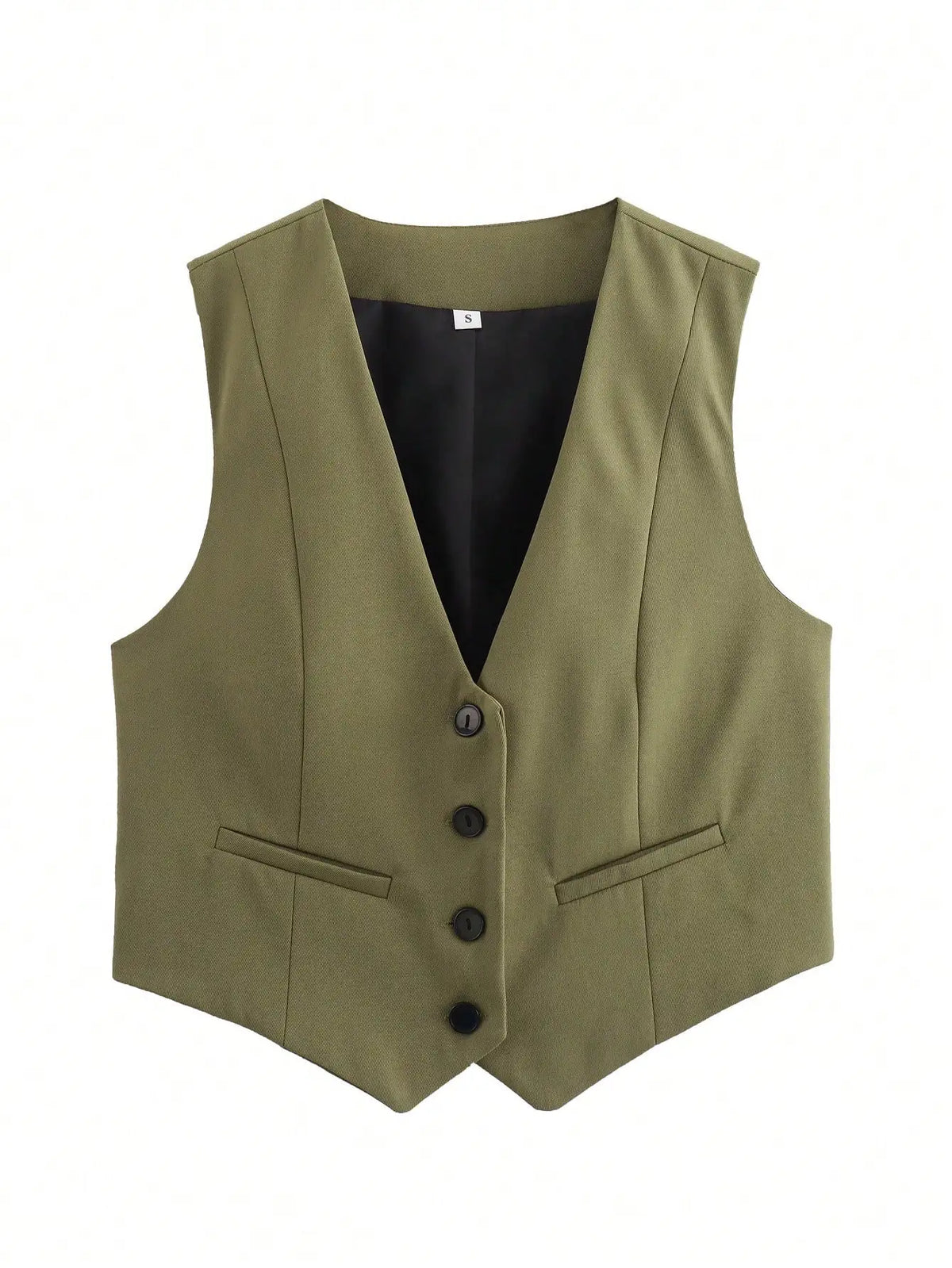 Sleeveless V-Neck Blazer Vest - Zenflow Active