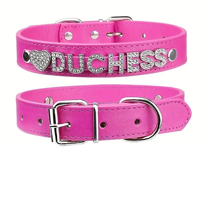 Personalised Leather Pet Collar | Custom Laser-Engraved Name Tag for Dogs & Cats - Zenflow Active