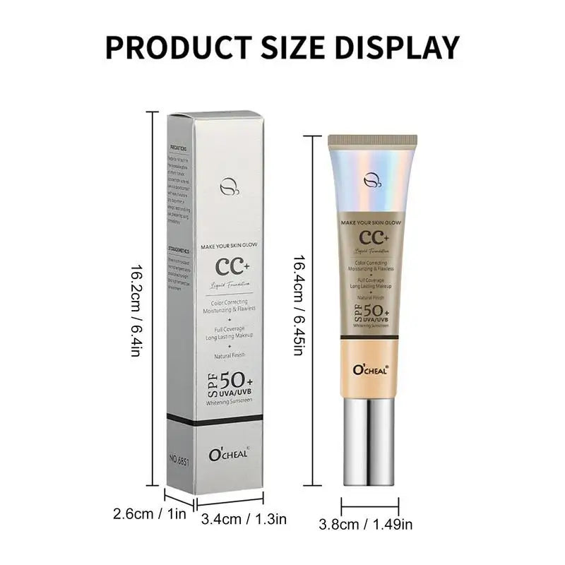 CC Cream Concealer Color Correcting Cream SPF 50 Sunscreen - Zenflow Active