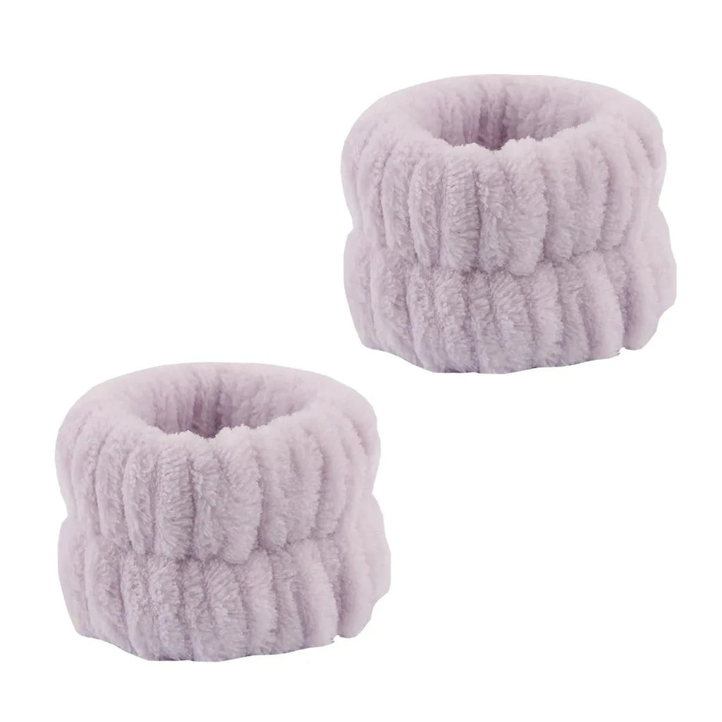 Bow Headband & Wristband Set | Soft Coral Fleece Hair Band for Washing, Yoga & Skincare - Zenflow Active
