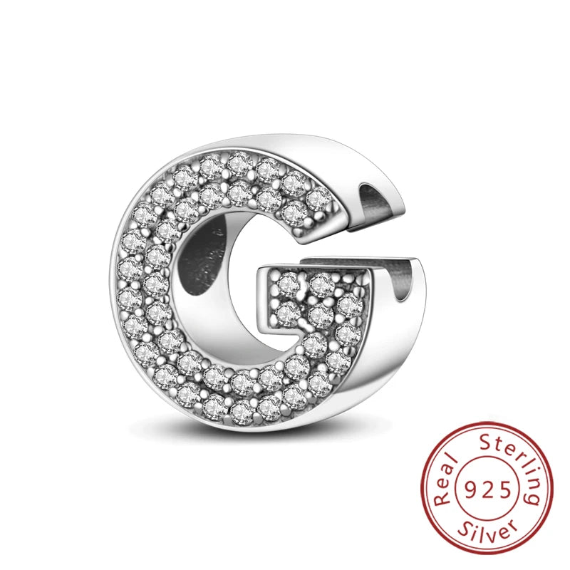Charms Fit Original Bracelet A-Z Alphabet Charms Beads 925 Sterling Silver 26 Letters Charm for Women Girl DIY Fine Jewelry Gift - Zenflow Active