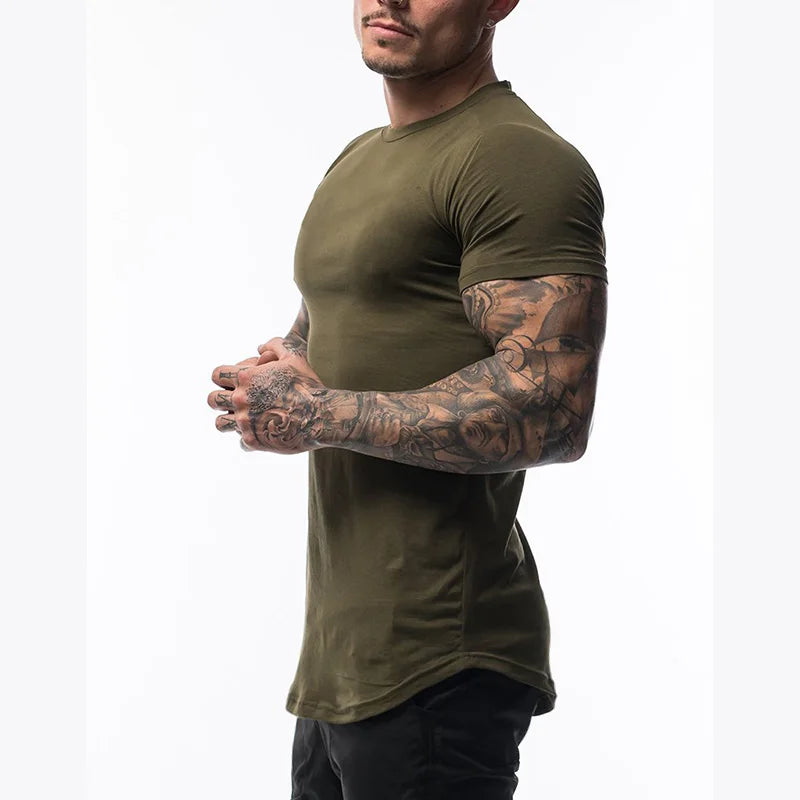 Men Cotton Breathable Fitness Short Sleeve T-shirt - Zenflow Active