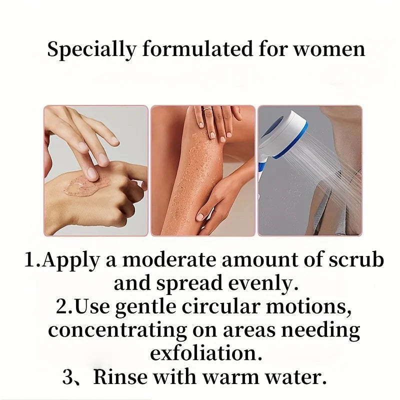 Rose & Walnut Shell Body Scrub | Deep Cleansing Exfoliator with Rose Extract – 350g - Zenflow Active