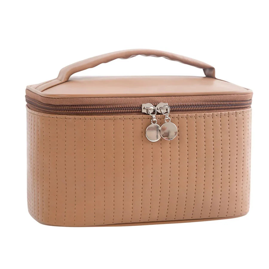 Portable PU Leather Makeup Organiser Case — Travel Toiletry Bag - Zenflow Active