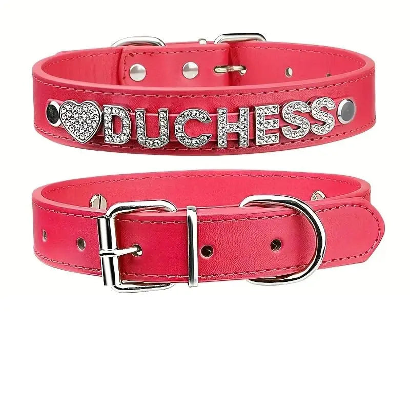 Personalised Leather Pet Collar | Custom Laser-Engraved Name Tag for Dogs & Cats - Zenflow Active