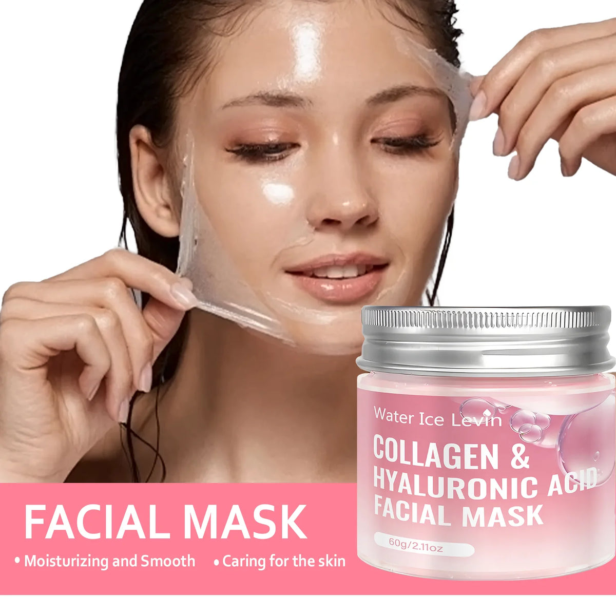 Collagen & Hyaluronic Acid Facial Cleanser with Niacinamide, 60g - Zenflow Active