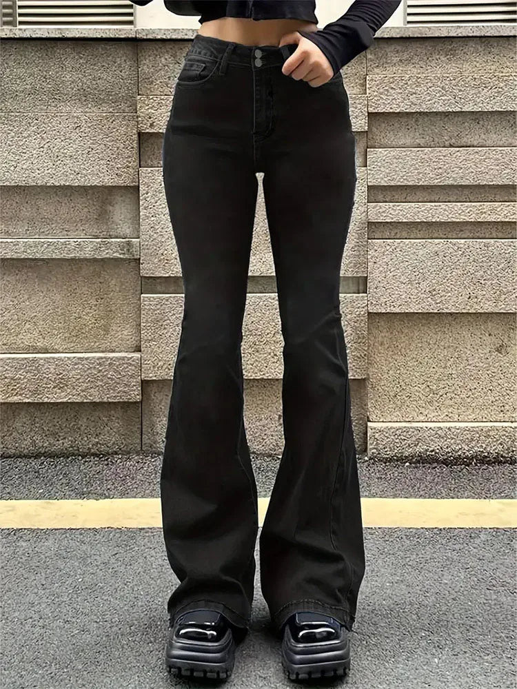 High-Waisted Stretch Flare Jeans Zenflow Active