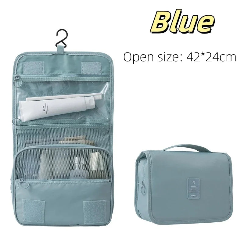 Waterproof Hanging Makeup Organiser — Travel Toiletry Bag with Hook - Zenflow Active