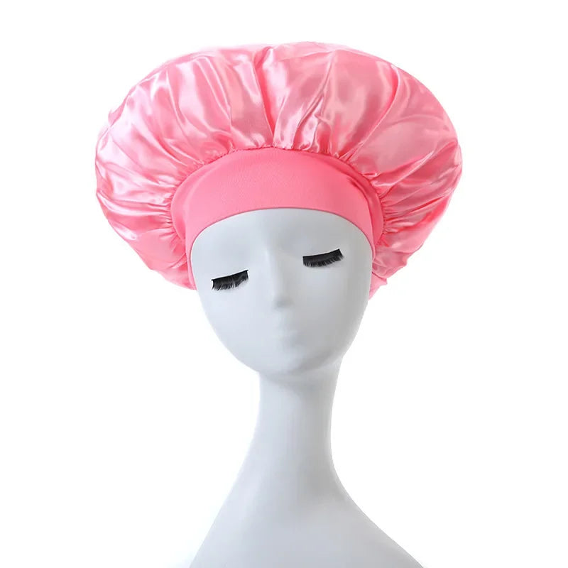 Women Satin Night Hair Cap High Stretch Sleeping Hat Chemotherapy Cap Hair Protection Bonnet Unisex Sleep Cap - Zenflow Active