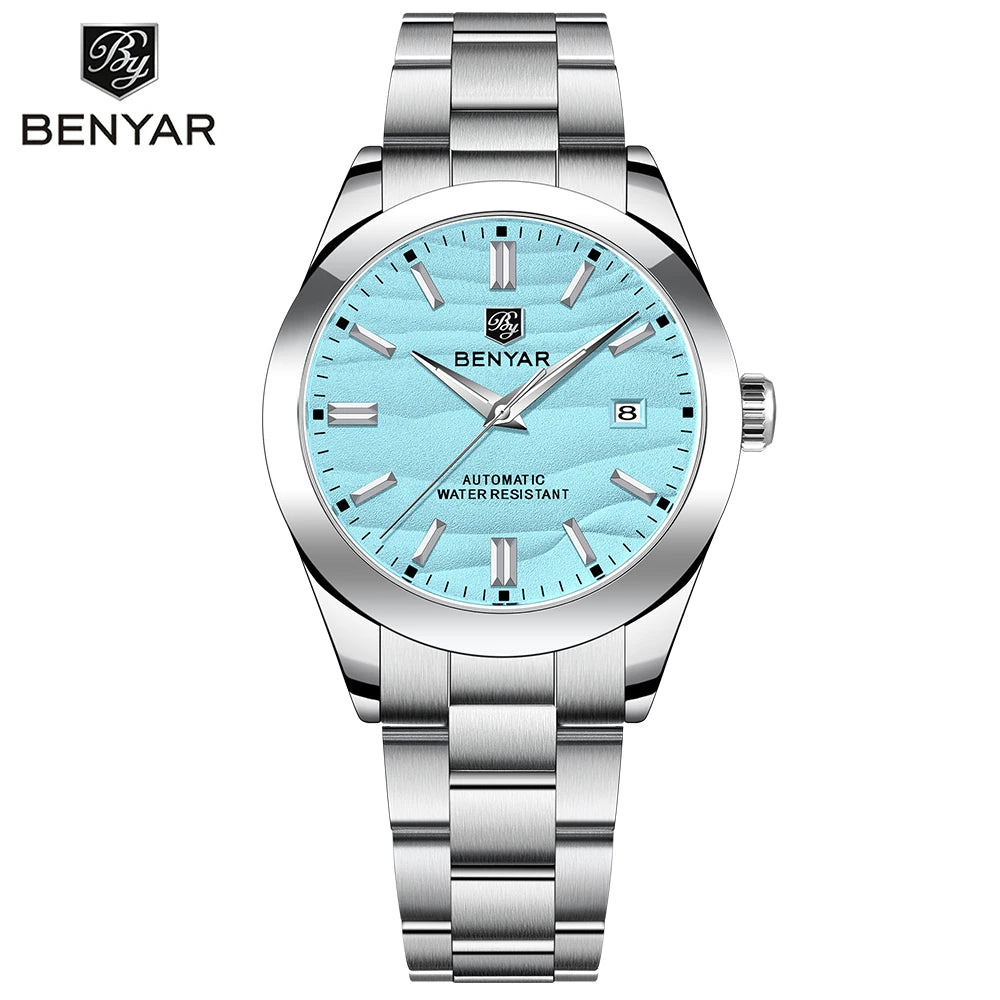 Benyar BY-5208 Automatic Mechanical Watch | 40mm | 50m Water Resistant - Zenflow Active