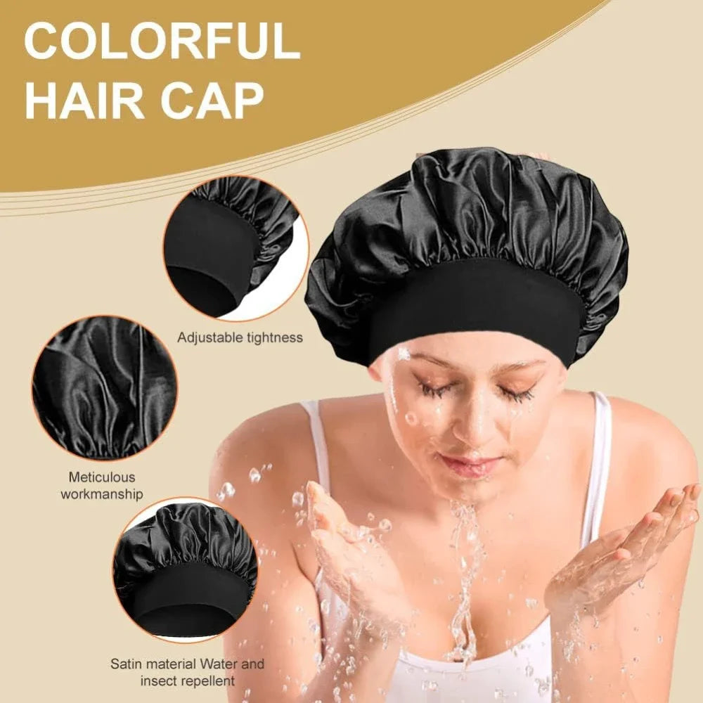 Women Satin Night Hair Cap High Stretch Sleeping Hat Chemotherapy Cap Hair Protection Bonnet Unisex Sleep Cap - Zenflow Active