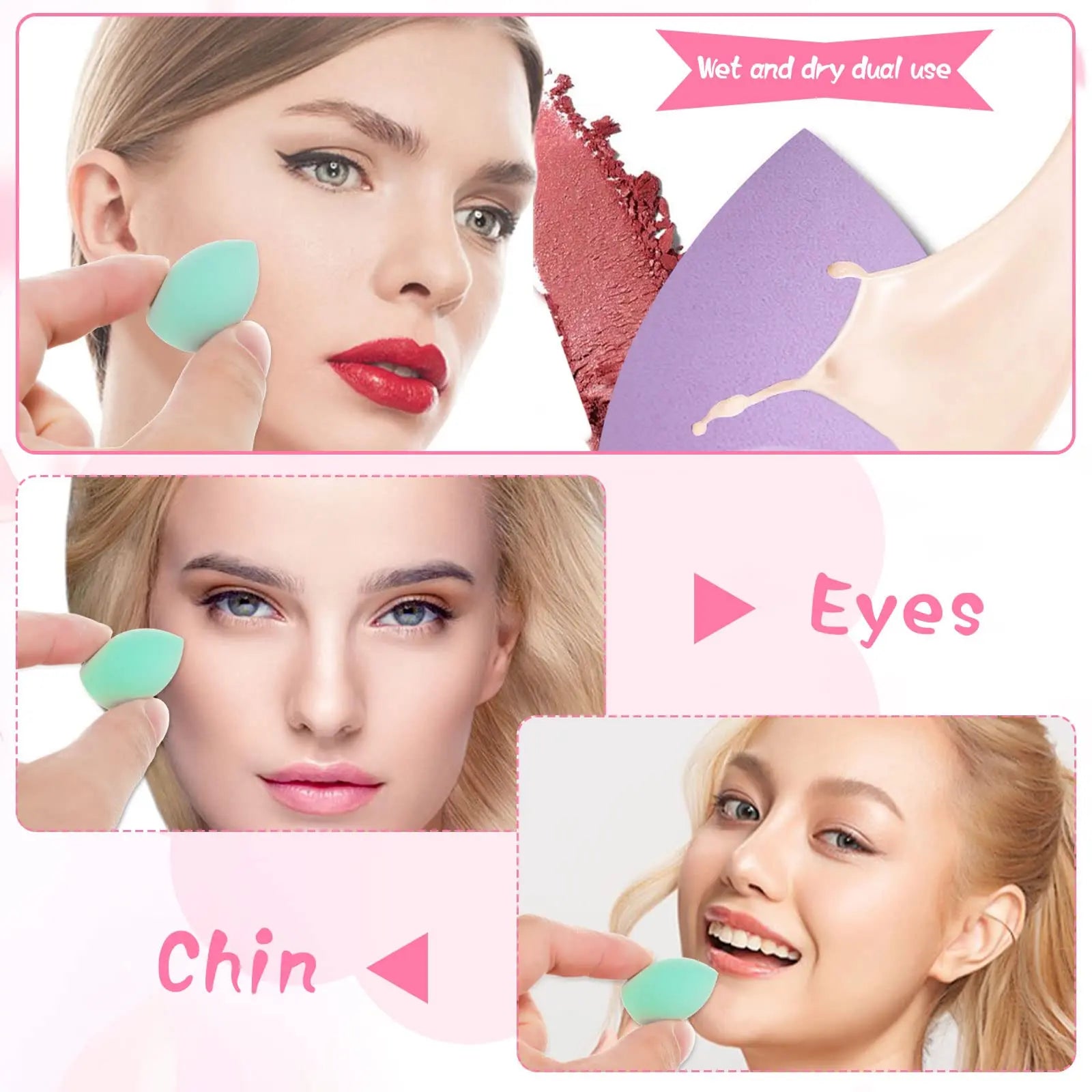 15 Pcs Makeup Sponge Set