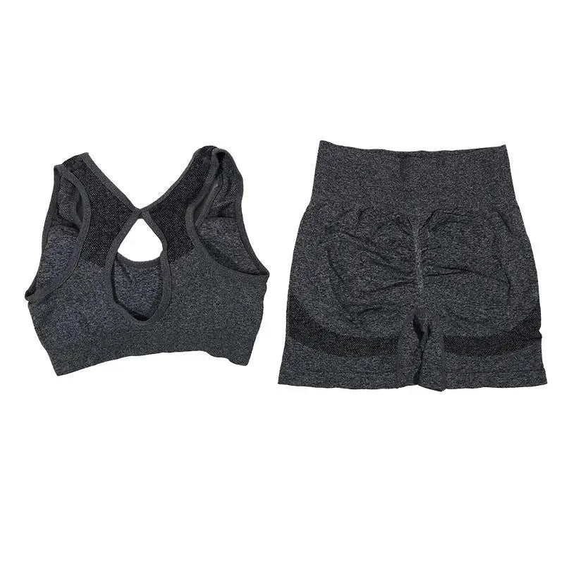 Women's Yoga Workout Set - Fitness Vest With Sports Shorts Running Yoga Suit Exercise Underwear Sportswear - Zenflow Active