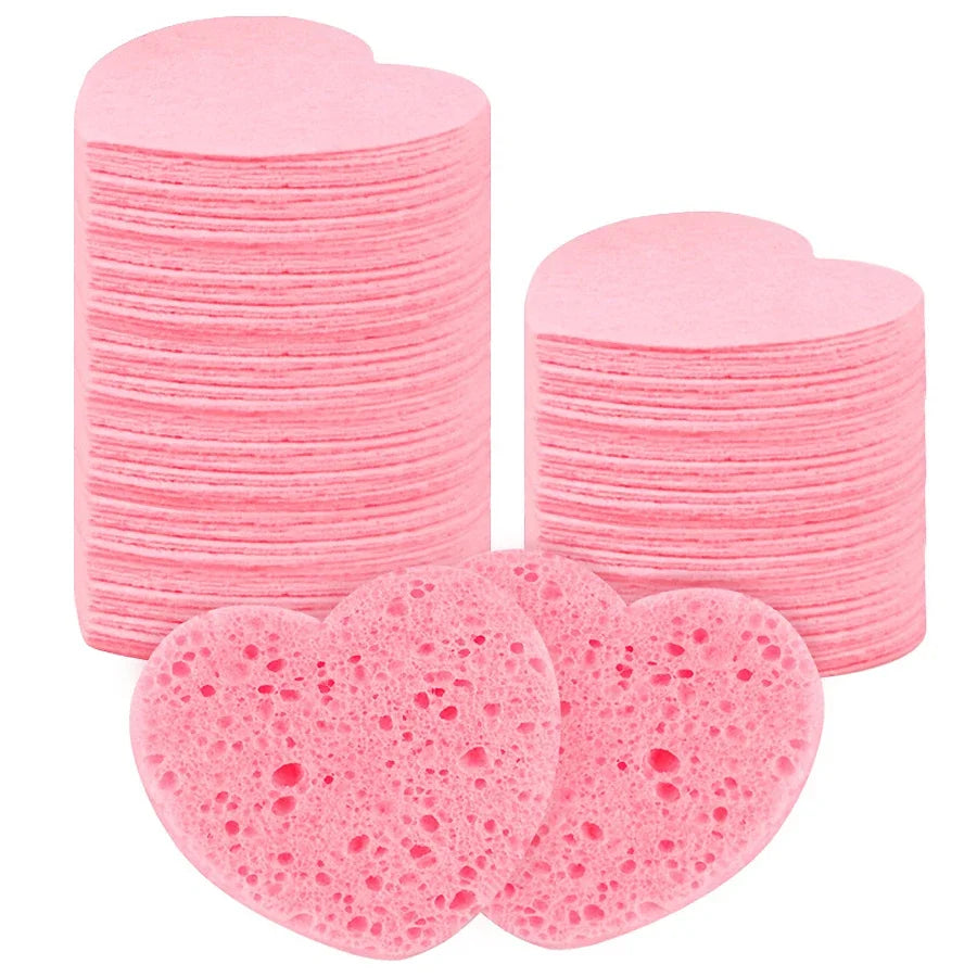 10Pcs Cellulose Face Sponges Compressed Facial Cleansing Massage Sponge Pore Exfoliating Makeup Removal Spa Quality