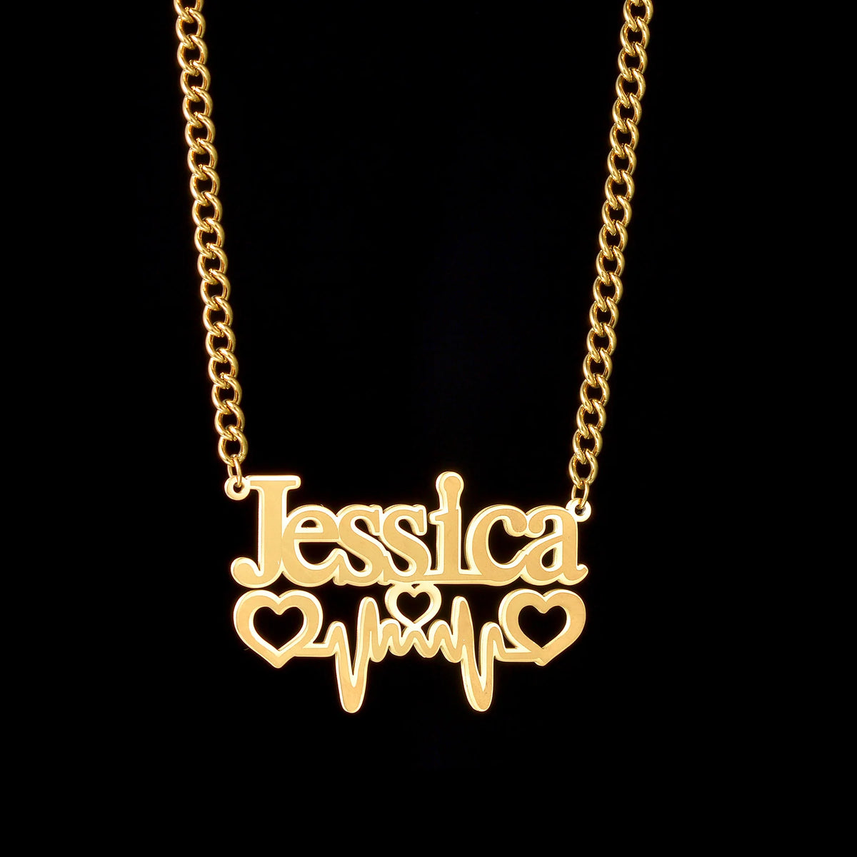 Goxijite Custom Removable Butterfly Heart Name Pendant Stainless Steel Laser Marking Nameplate Necklace - Zenflow Active