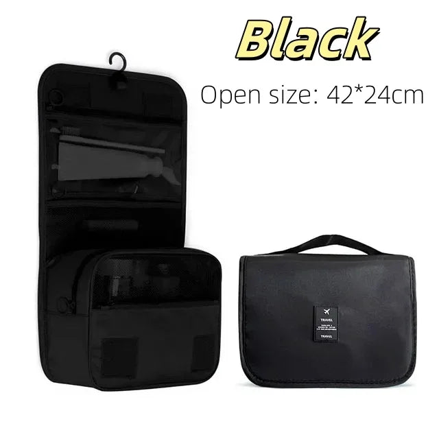 Waterproof Hanging Makeup Organiser — Travel Toiletry Bag with Hook - Zenflow Active