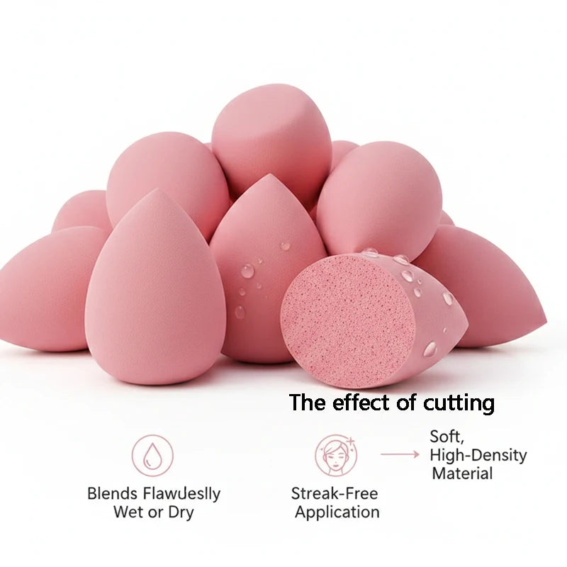 20 Mini Pink Makeup Sponges, Foundation Mixing Sponges, Suitable for Liquid, Cream, and Powder Formula Makeup Tools – Bath/Dry U