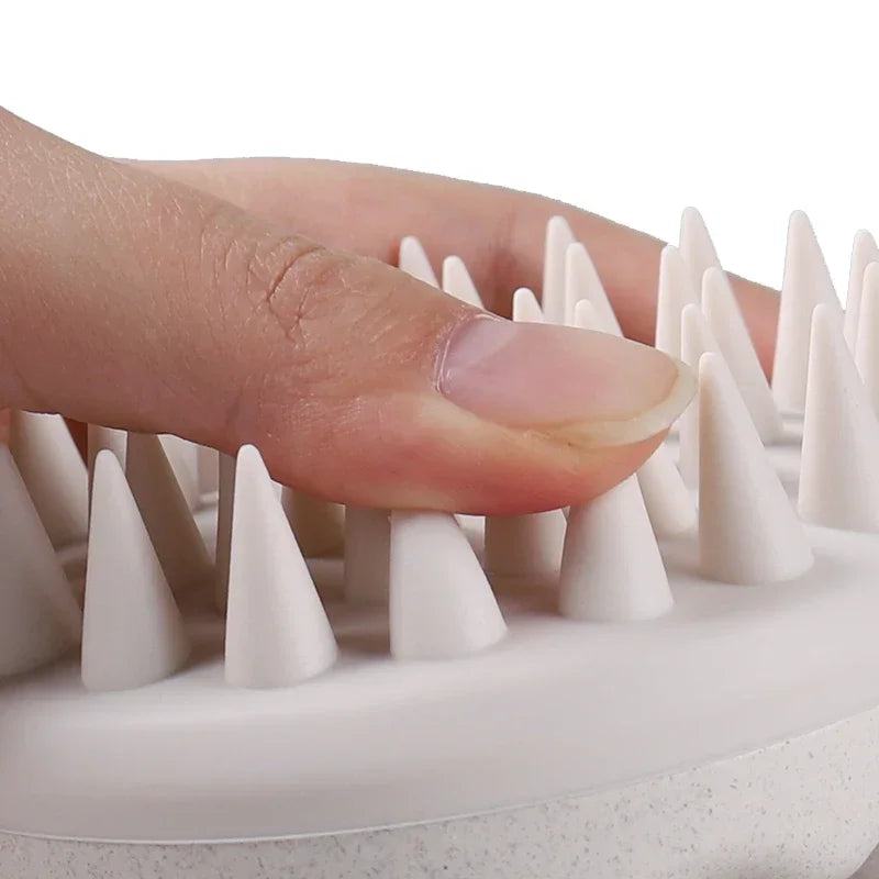 Wheat Straw Silicone Scalp Massager & Shampoo Brush - Eco-Friendly Hair Scrubber Zenflow Active