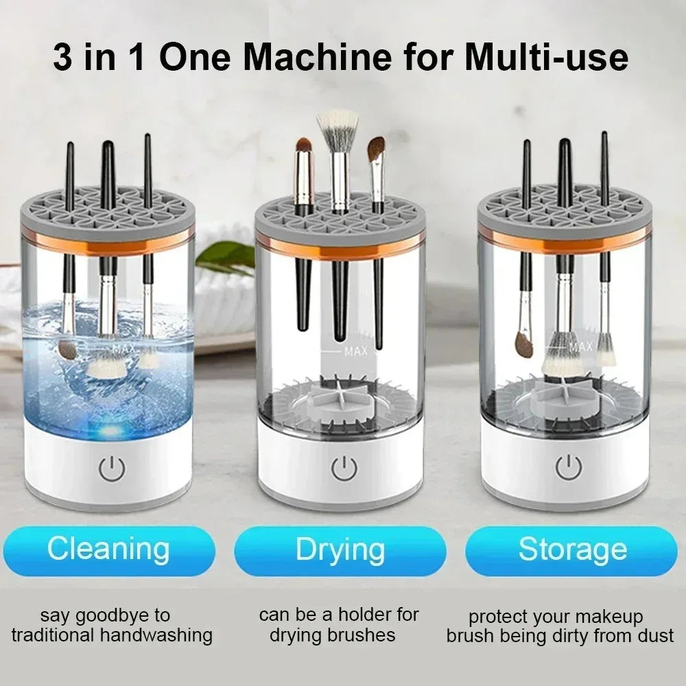 Electric Makeup Brush Cleaner | Automatic Rotating Brush Washing Machine - Zenflow Active