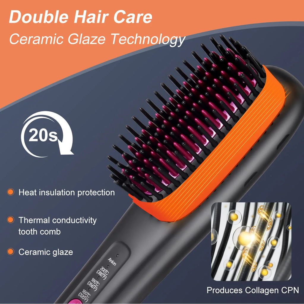Portable Ionic Hair Straightening Comb - Zenflow Active