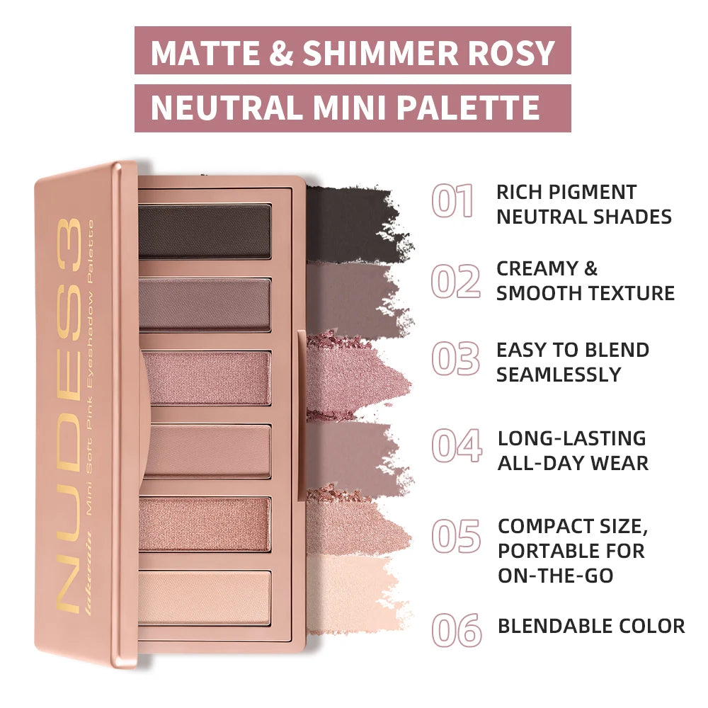 Eyeshadow Palette Long-Lasting Eye Makeup Rich Pigment Neutral Shades Blendable Color Matte Nudes Eyeshadow Palette Woman Makeup - Zenflow Active
