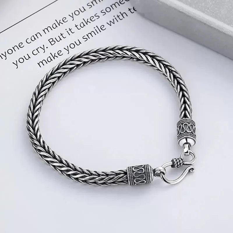 Men's Bracelet 925 Sterling Silver, Vintage Bracelet - Zenflow Active