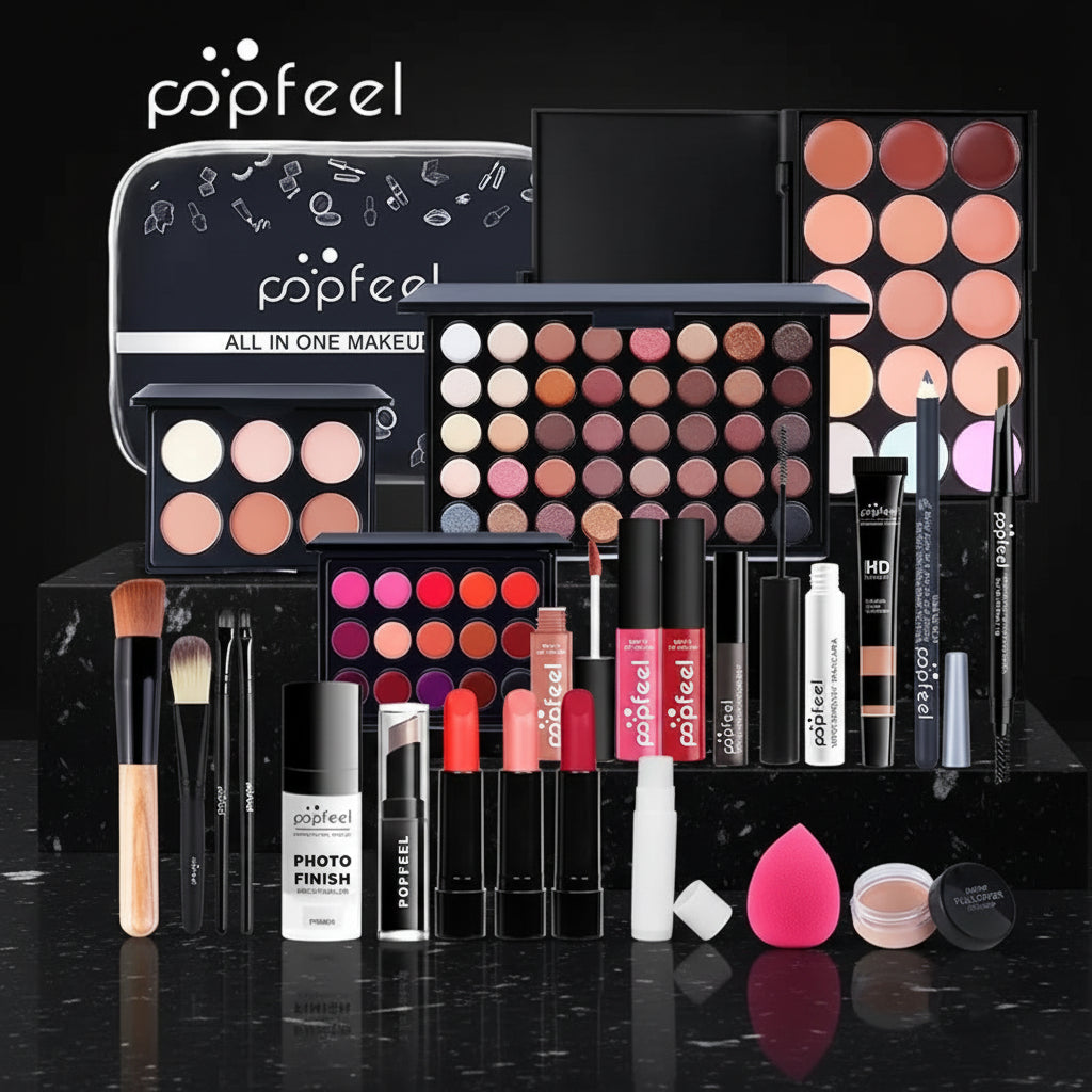 POPFEEL All In One Makeup Kit Full Kit Set, All in One Makeup Sets Include Eyebrow Eyeliner Eyeshadow - Zenflow Active