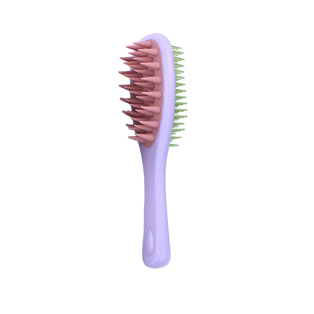 2-in-1 Double-Sided Shampoo Brush & Detangling Comb - Wet or Dry Scalp Care