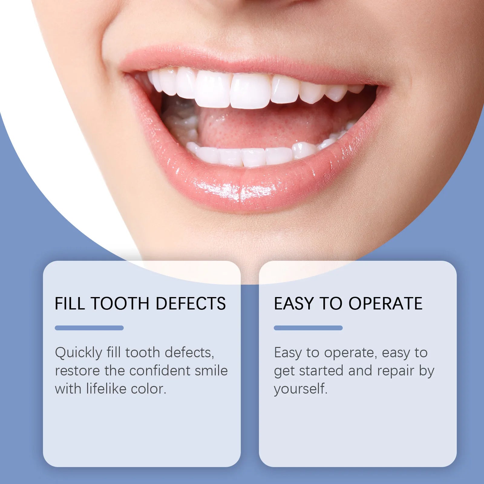 2 in 1 Teeth Whitening Kit with Blue LED Light
