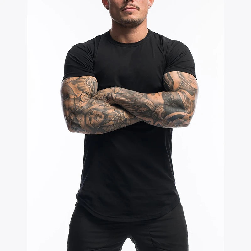 Men Cotton Breathable Fitness Short Sleeve T-shirt - Zenflow Active
