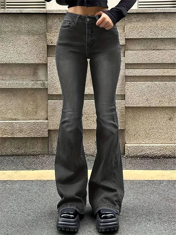 High-Waisted Stretch Flare Jeans Zenflow Active