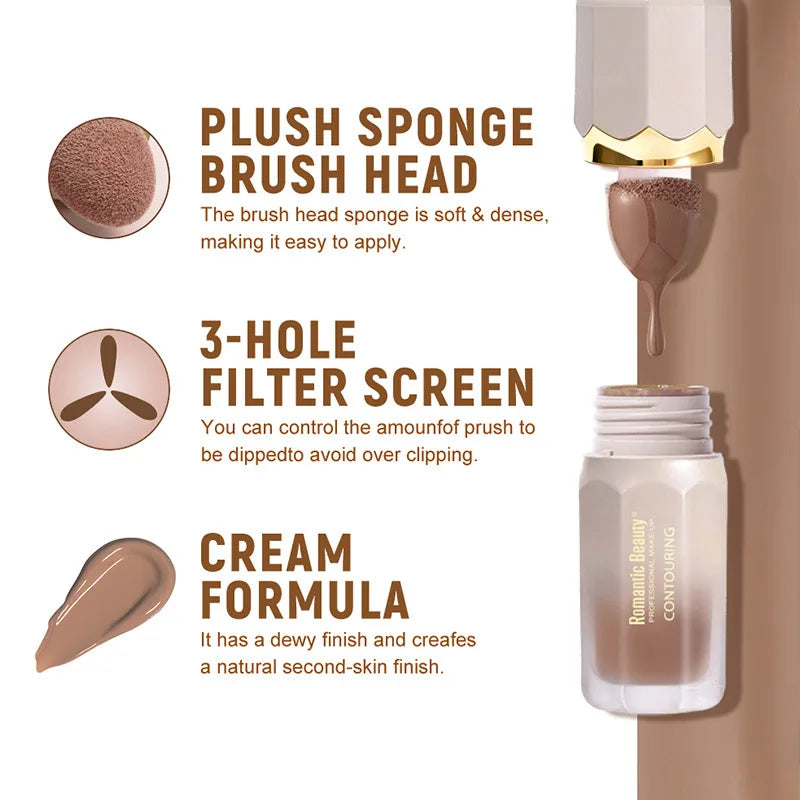Liquid Matte Contour Stick – 3D Highlight, Bronzer & Nose Shadow for a Sculpted Finish - Zenflow Active