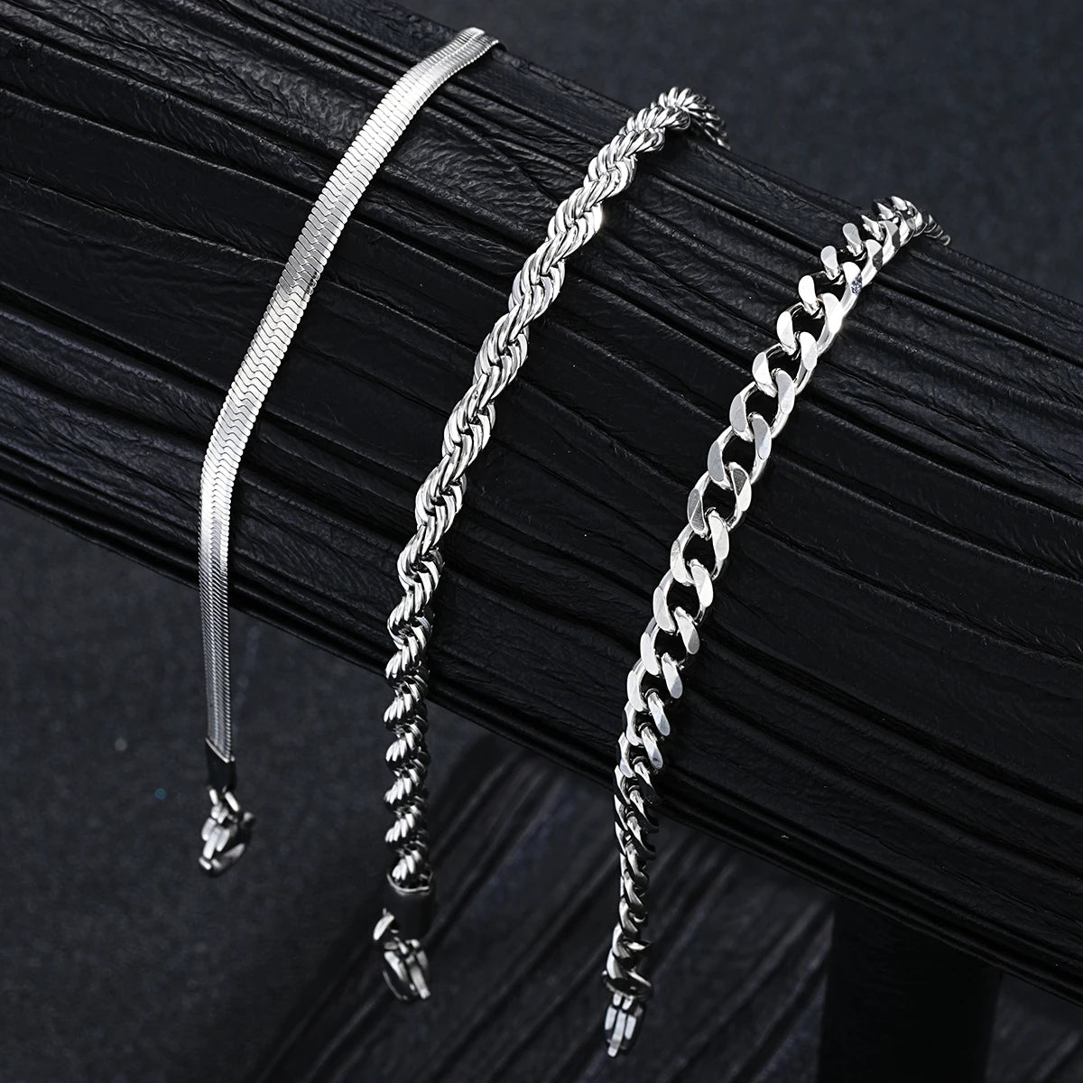Simple Stainless Steel Silver Colour Jewellery Sets for Men - Zenflow Active