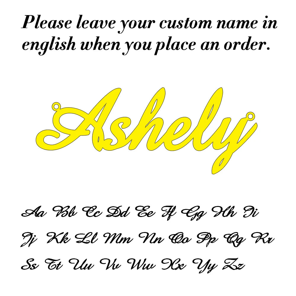 Personalised Gold Name Necklace with Box Chain Custom Name Necklace Handmade Jewellery Personalised Birthday Gift for Her Mom - Zenflow Active