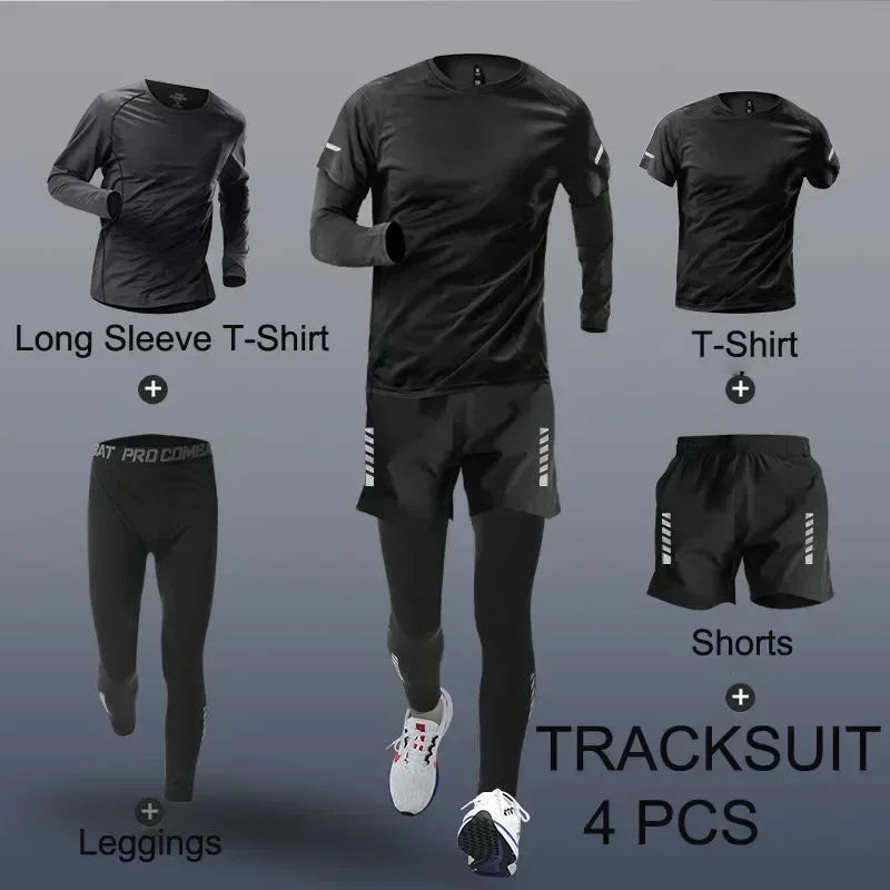 Men's Sportwear 2-4 PCS Sets Tracksuit Quick Drying - Zenflow Active