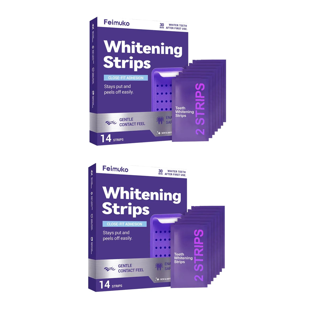 Purple Teeth Whitening Strips - Zenflow Active
