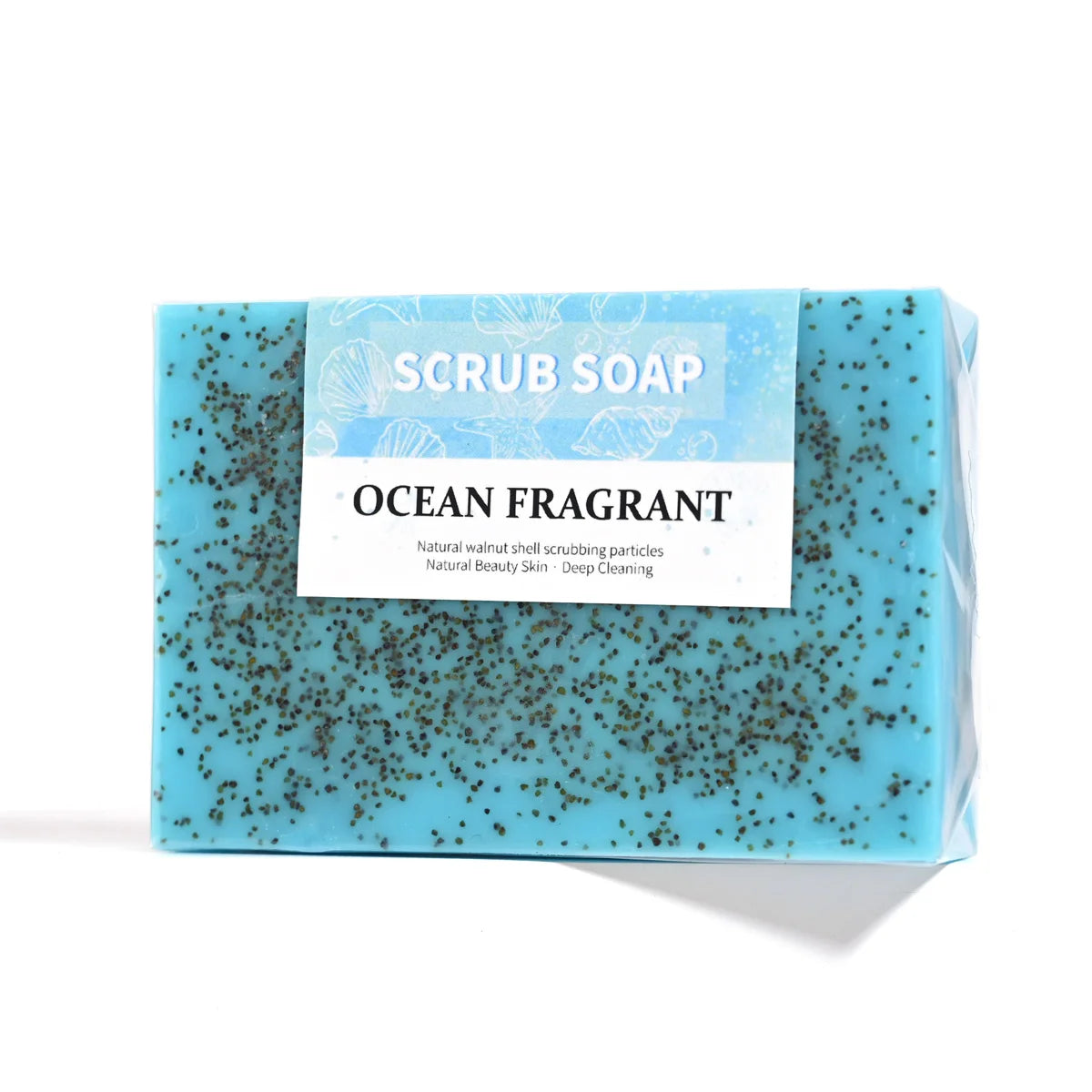 Sea Salt & Walnut Shell Handmade Soap | Acne-Clearing, Moisturising & Brightening – 100g - Zenflow Active