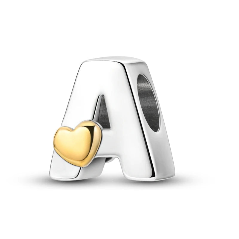 Charms Fit Original Bracelet A-Z Alphabet Charms Beads 925 Sterling Silver 26 Letters Charm for Women Girl DIY Fine Jewelry Gift - Zenflow Active