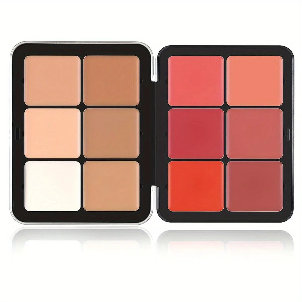 Iron Box Cream Blush & Concealer Palette – 12-Colour Matte & Pearlescent 2-in-1 - Zenflow Active