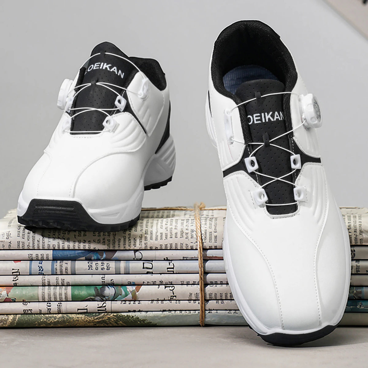 Men's Golf Shoes | Non-Slip Rotating Button Athletic Shoes for Ultimate Comfort - Zenflow Active