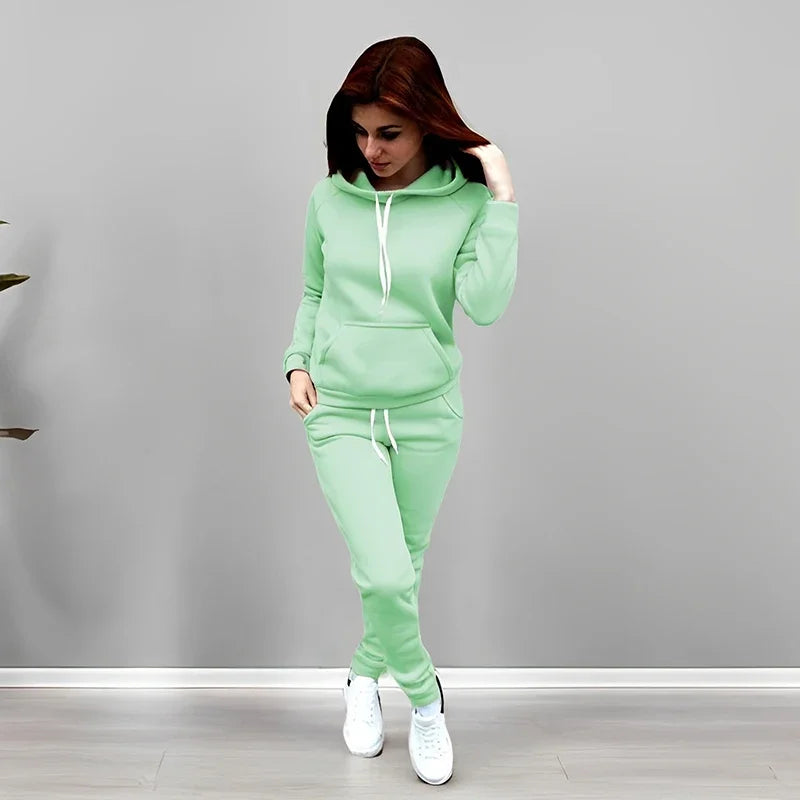 Women’s Hooded Sweatshirt and Joggers Set Zenflow Active