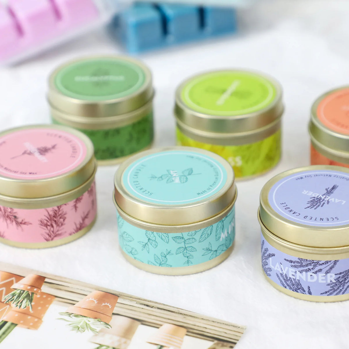 Smokeless Scented Aromatic Candles Creative Travel Tin Natural Soy Wax Scented Candles Wedding Decorative Candle Guest Gifts Box - Zenflow Active